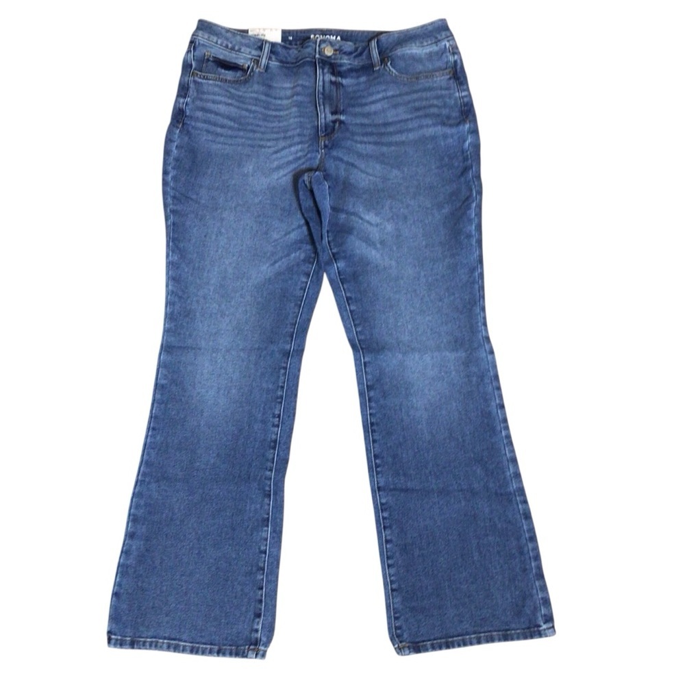 Sonoma Goods For Life Women’s Size 16 Mid Rise Everyday Bootcut Jeans Stretch